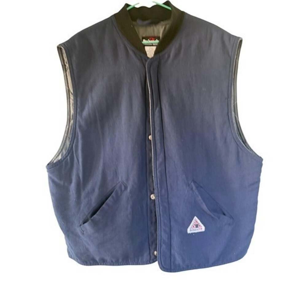 Bulwark FR Vest Mens XL Navy Blue Flame Resistant Nomex Kevlar Workwear LNS2NV6